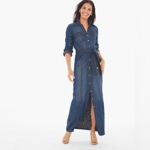 Chico’s Utility Denim maxi dress